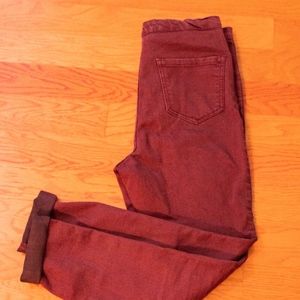 FOREVER 21 Maroon / Wine - Colored Jeans